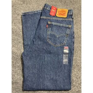 Levis 560 Comfort Fit Jeans Mens 36x34 Dark Wash Relaxed Tapered 00560-4886